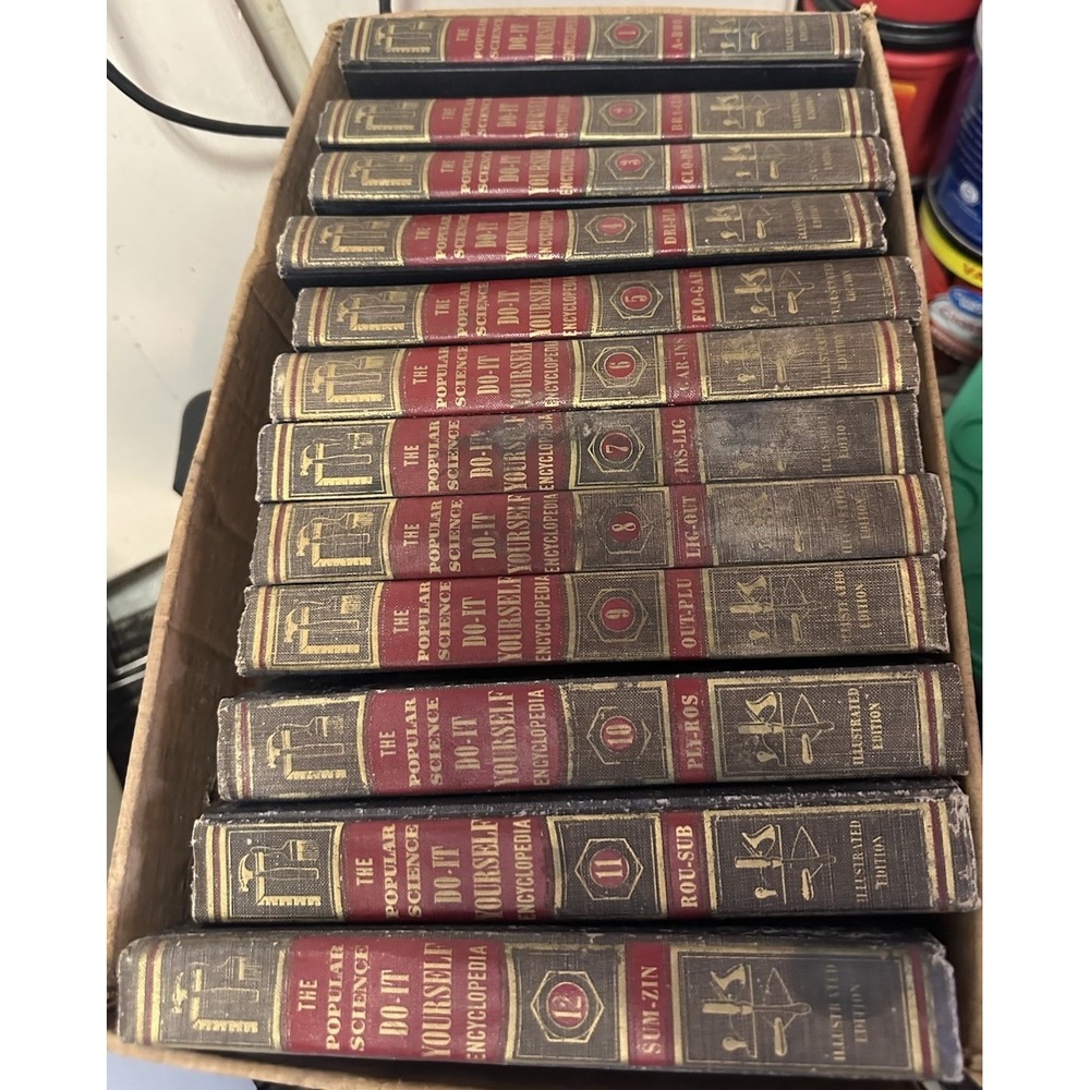 Popular Science 1955 The Illustrated Do It Yourself Encyclopedia Lot Of 12